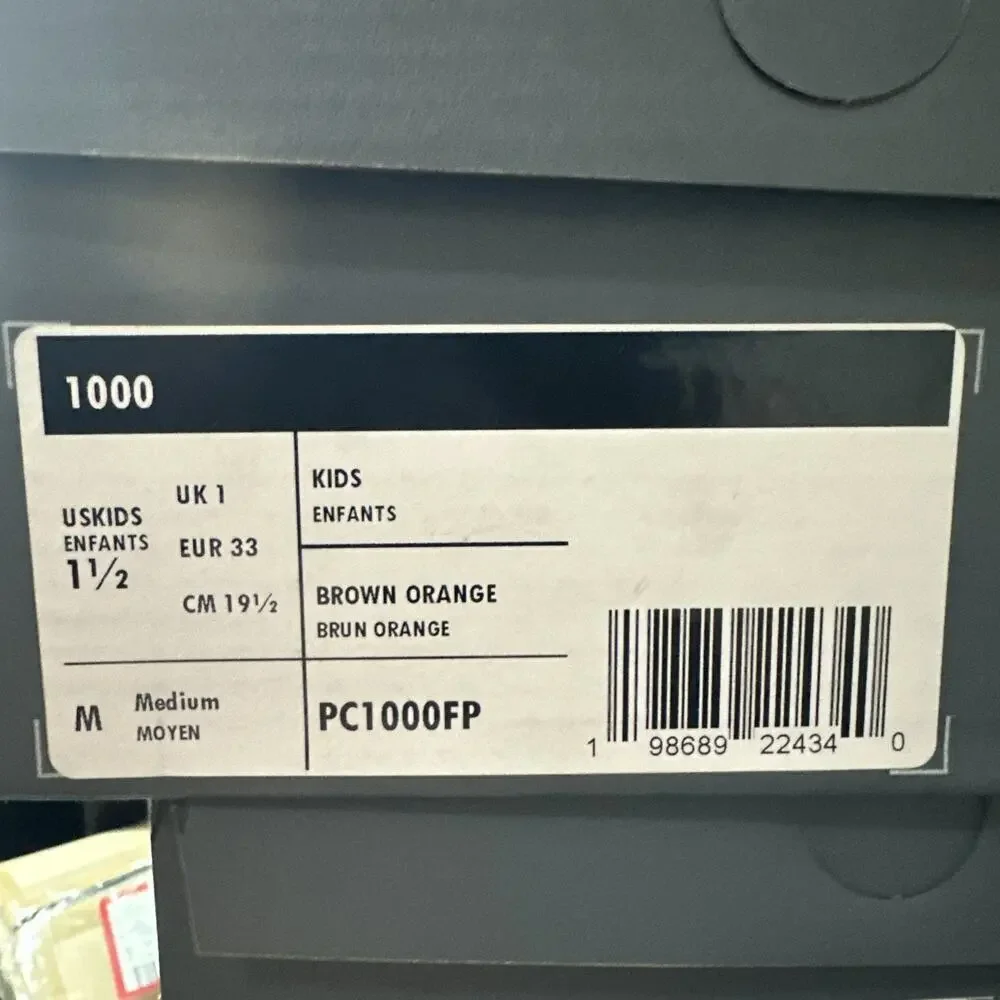 New Little Kids Size 1.5 New Balance 1000 Brown Orange PC1000FP
